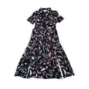 Women’s button up shirt, full length nature dress